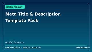 Meta Title & Description Template Pack