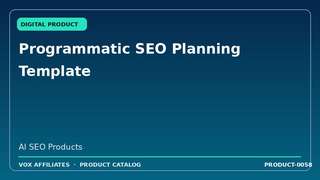 Programmatic SEO Planning Template