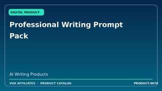 Professional Writing Prompt Pack