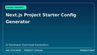 Next.js Project Starter Config Generator
