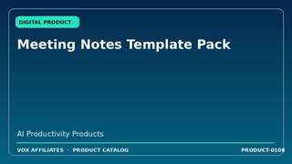 Meeting Notes Template Pack