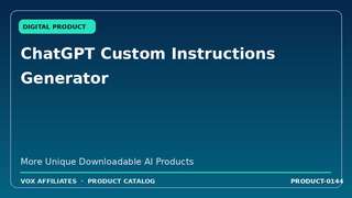 ChatGPT Custom Instructions Generator