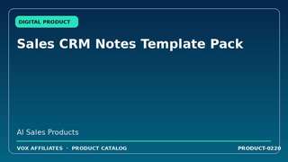 Sales CRM Notes Template Pack