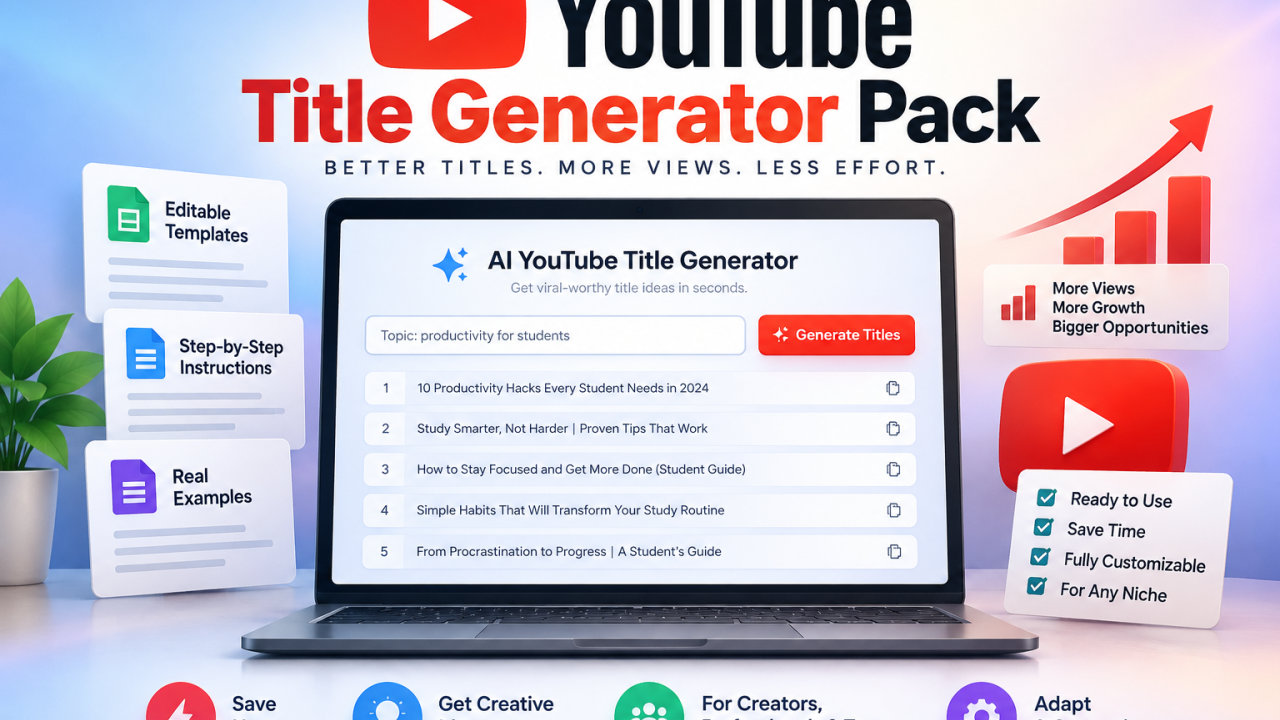 YouTube Title Generator Pack
