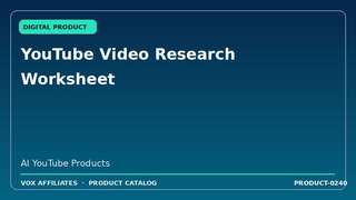 YouTube Video Research Worksheet