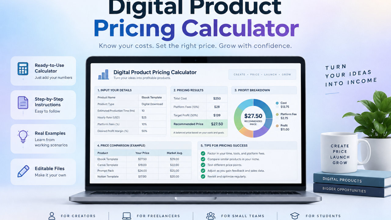 Digital Product Pricing Calculator