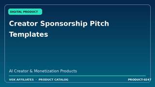 Creator Sponsorship Pitch Templates