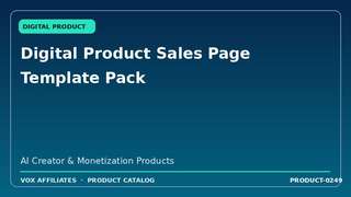 Digital Product Sales Page Template Pack