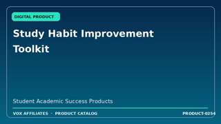 Study Habit Improvement Toolkit