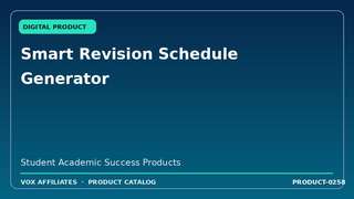 Smart Revision Schedule Generator