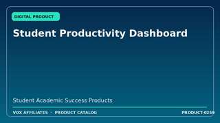 Student Productivity Dashboard