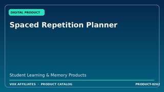 Spaced Repetition Planner