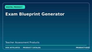 Exam Blueprint Generator