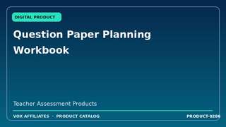 Question Paper Planning Workbook