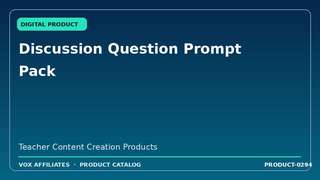 Discussion Question Prompt Pack