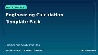 Engineering Calculation Template Pack