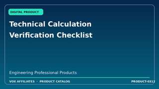 Technical Calculation Verification Checklist