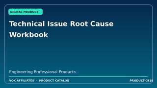 Technical Issue Root Cause Workbook