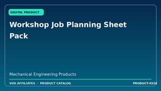 Workshop Job Planning Sheet Pack