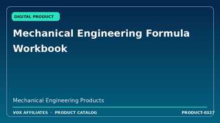 Mechanical Engineering Formula Workbook