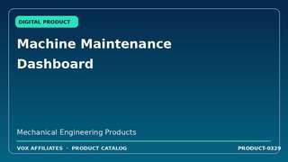 Machine Maintenance Dashboard