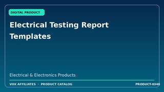 Electrical Testing Report Templates