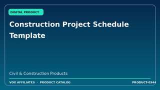 Construction Project Schedule Template