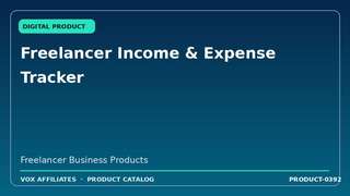 Freelancer Income & Expense Tracker