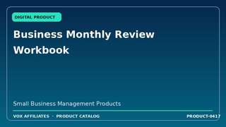 Business Monthly Review Workbook