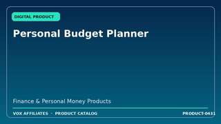 Personal Budget Planner