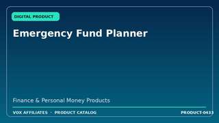 Emergency Fund Planner