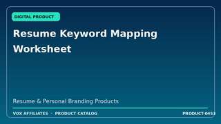 Resume Keyword Mapping Worksheet