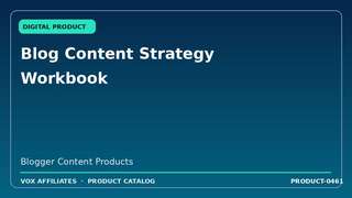 Blog Content Strategy Workbook