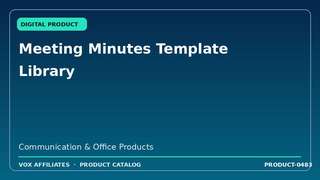 Meeting Minutes Template Library