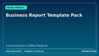 Business Report Template Pack