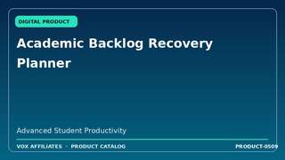 Academic Backlog Recovery Planner