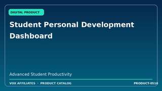 Student Personal Development Dashboard