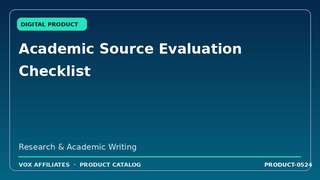 Academic Source Evaluation Checklist