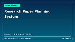 Research Paper Planning System