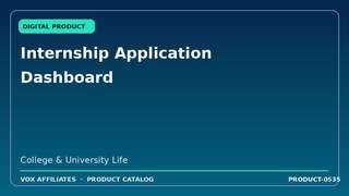 Internship Application Dashboard