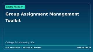 Group Assignment Management Toolkit