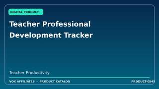 Teacher Professional Development Tracker
