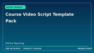 Course Video Script Template Pack