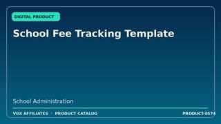 School Fee Tracking Template