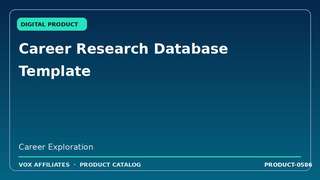 Career Research Database Template