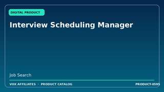 Interview Scheduling Manager