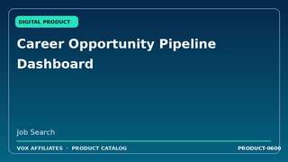 Career Opportunity Pipeline Dashboard