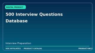 500 Interview Questions Database