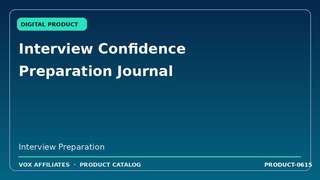 Interview Confidence Preparation Journal