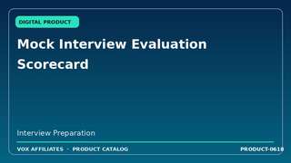 Mock Interview Evaluation Scorecard